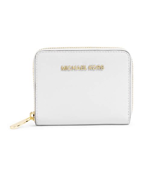 michael kors wallet white and gold|michael kors white wallet small.